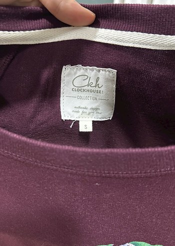 Bordo Çiçek Baskılı Kadın Sweatshirt - Görsel 4