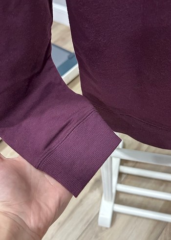 Bordo Çiçek Baskılı Kadın Sweatshirt - Görsel 3