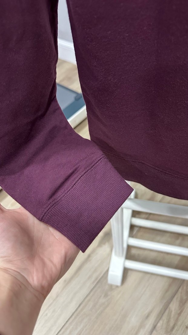 Bordo Çiçek Baskılı Kadın Sweatshirt - Görsel 3