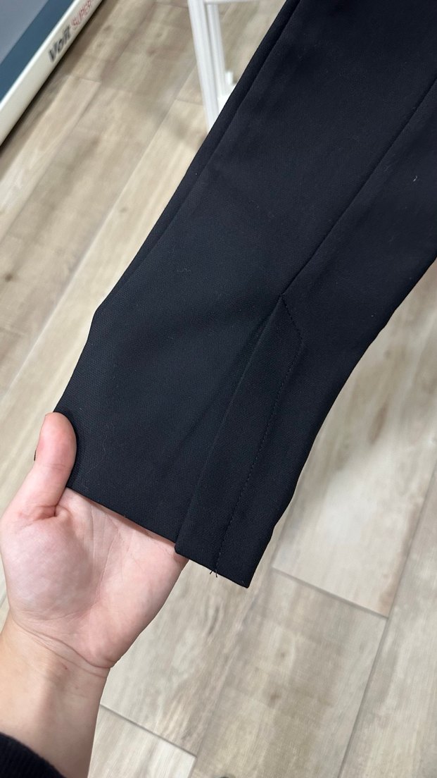 Siyah Streç Kumaş Kadın Pantolon - Görsel 2