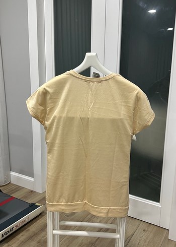 Sarı Çiçekli Bohem Kısa Kollu Tişört - Görsel 2