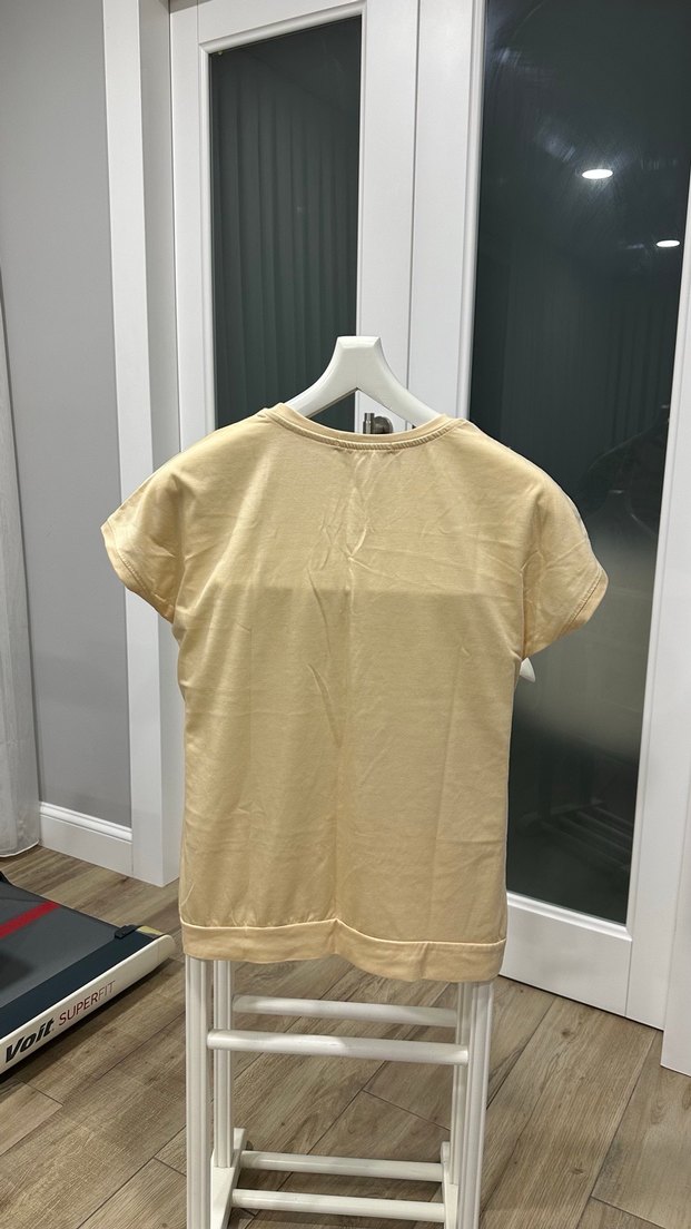 Sarı Çiçekli Bohem Kısa Kollu Tişört - Görsel 2