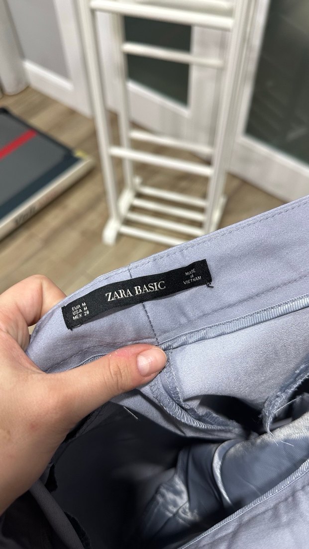 Gri Midi Kadın Kumaş Pantolon - Görsel 4