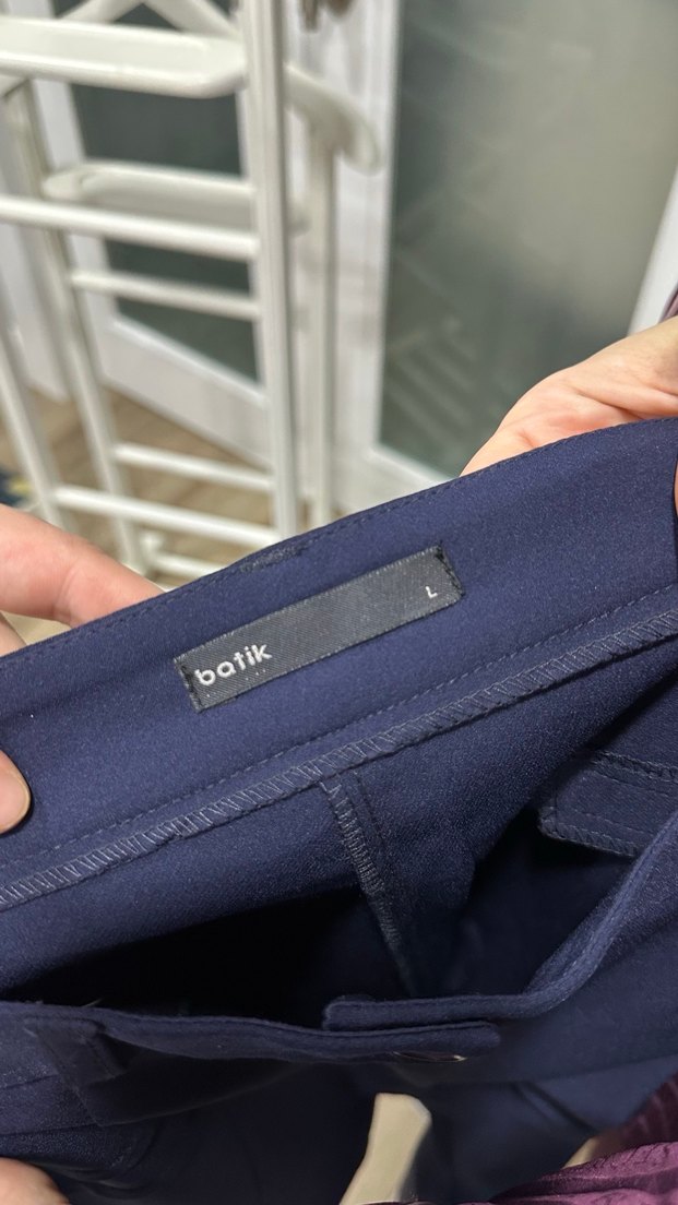 Lacivert Kadın Kumaş Pantolon - Regular Fit - Görsel 3