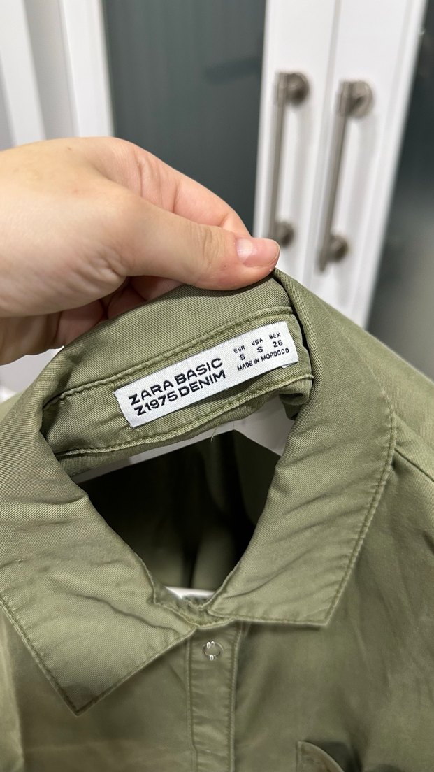 Düğmeli Yarım Kollu Kadın Keten Gömlek - Görsel 4