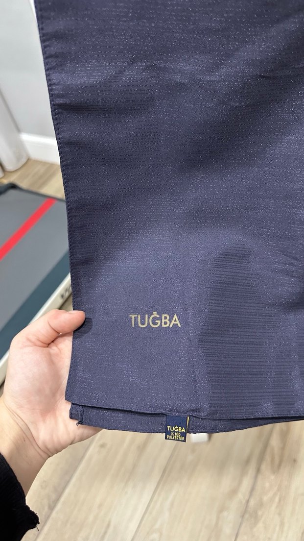 Lacivert Kadın Drapeli Sarmal Kumaş - Görsel 3