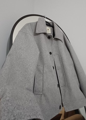 Gri Düğmeli Erkek Yün Ceket - Görsel 2