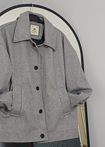 Gri Düğmeli Erkek Yün Ceket - Görsel 4