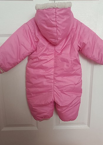 Pembe Nakışlı Kız Bebek Tulumu - Görsel 4