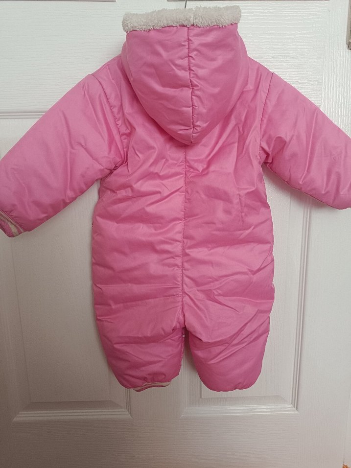 Pembe Nakışlı Kız Bebek Tulumu - Görsel 4