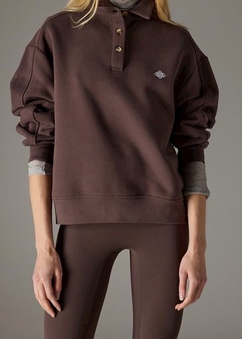 Kahverengi Uzun Kollu Sweatshirt - Görsel 5