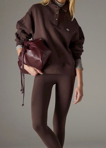 Kahverengi Uzun Kollu Sweatshirt - Görsel 3