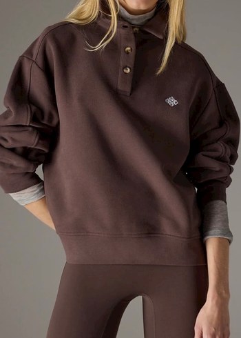 Kahverengi Uzun Kollu Sweatshirt - Görsel 4