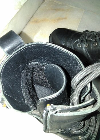 Siyah Deri Gotik Stiletto Topuklu Kadın Bot - Görsel 6