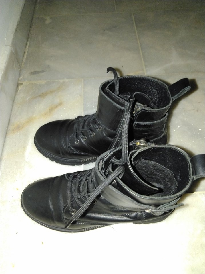 Siyah Deri Gotik Stiletto Topuklu Kadın Bot - Görsel 2