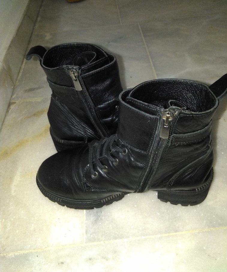 Siyah Deri Gotik Stiletto Topuklu Kadın Bot - Görsel 5