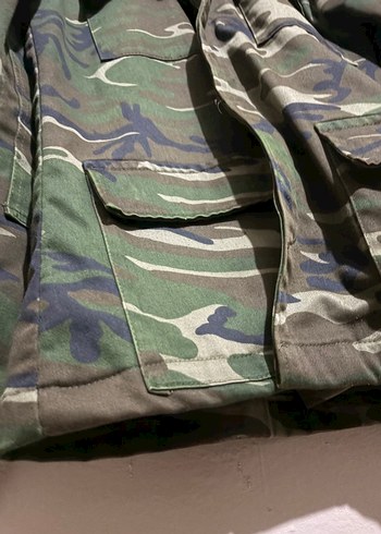 Erkek Kamuflaj Düğmeli Streetwear Ceket - Görsel 3