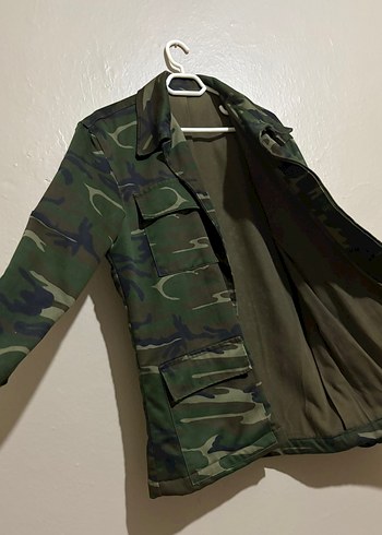 Erkek Kamuflaj Düğmeli Streetwear Ceket - Görsel 4