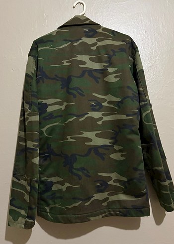 Erkek Kamuflaj Düğmeli Streetwear Ceket - Görsel 5