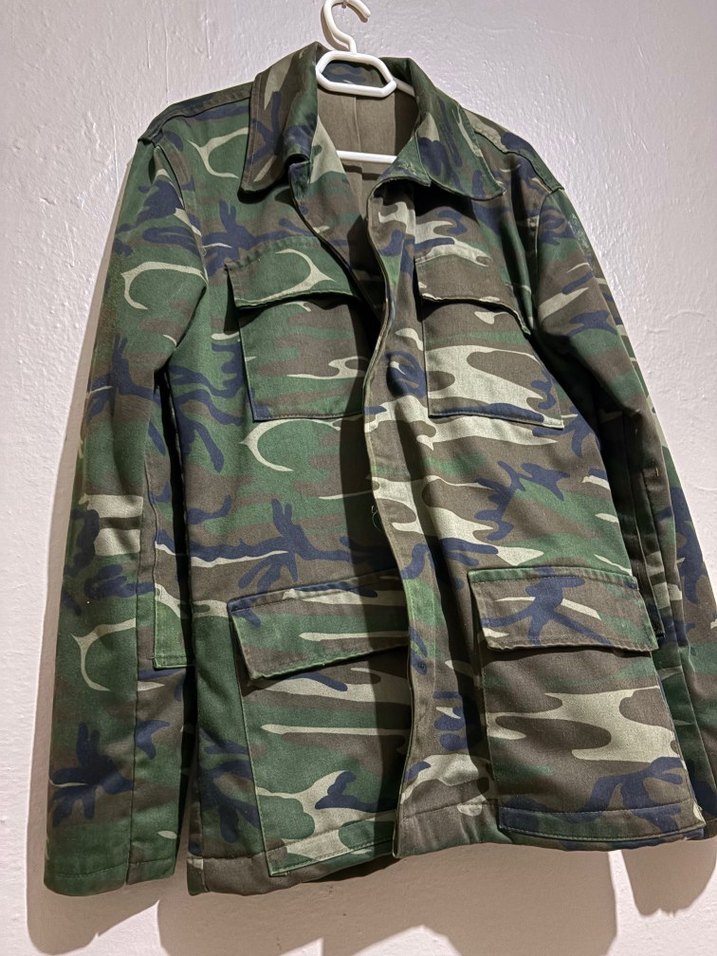 Erkek Kamuflaj Düğmeli Streetwear Ceket - Görsel 2