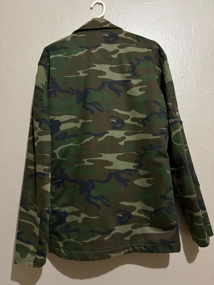 Erkek Kamuflaj Düğmeli Streetwear Ceket - Görsel 5