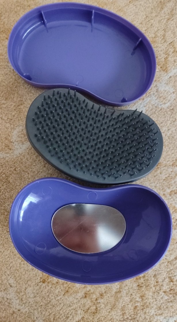 Aynalı Taşınabilir Saç Fırçası - Görsel 2