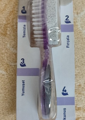 Mor ayak ponza taşı ve fırçası - Görsel 3