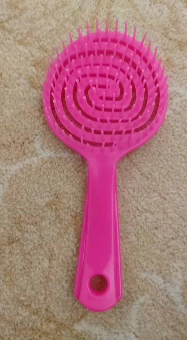Pembe Plastik Saç Fırçası - Görsel 5