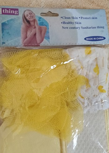 duş seti saç bonesi ,lif,kese ,sünger ile 4 parçadir - Görsel 4