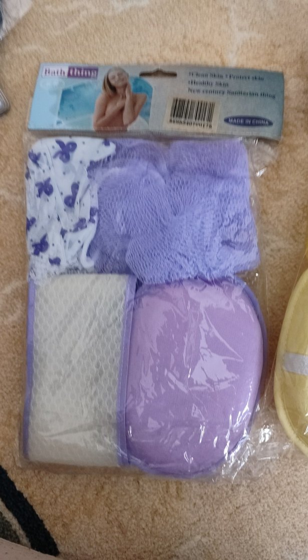 duş seti saç bonesi ,lif,kese ,sünger ile 4 parçadir - Görsel 5