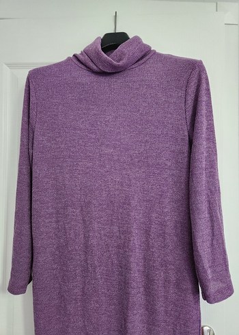 Lila triko uzun elbise - Görsel 2