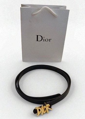 Dior Altın Deri Kemer - Görsel 3