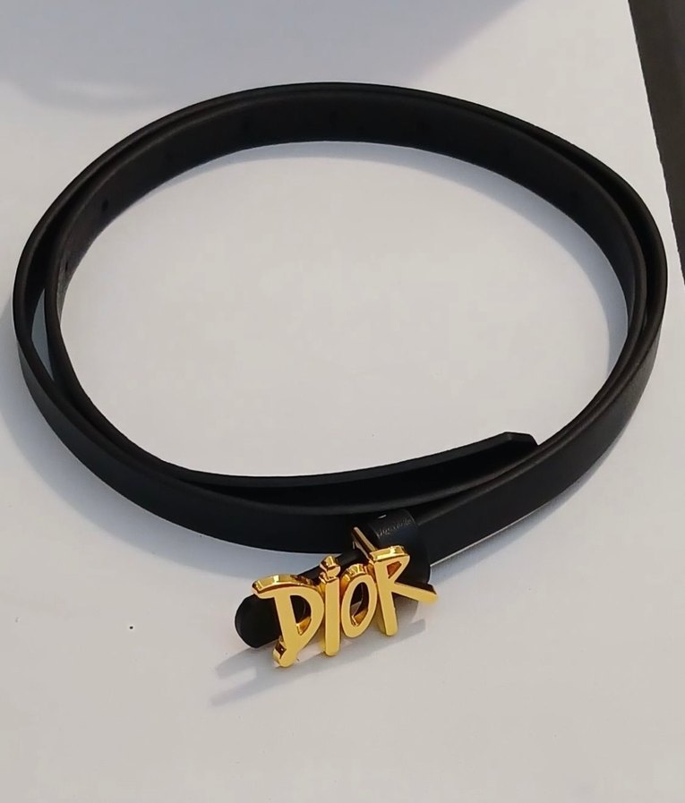 Dior Altın Deri Kemer - Görsel 4