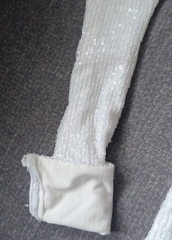 Beyaz payetli Kadın Eldiveni - Görsel 6