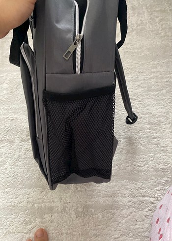 Gri Desensiz Bebek Çantası - Görsel 4