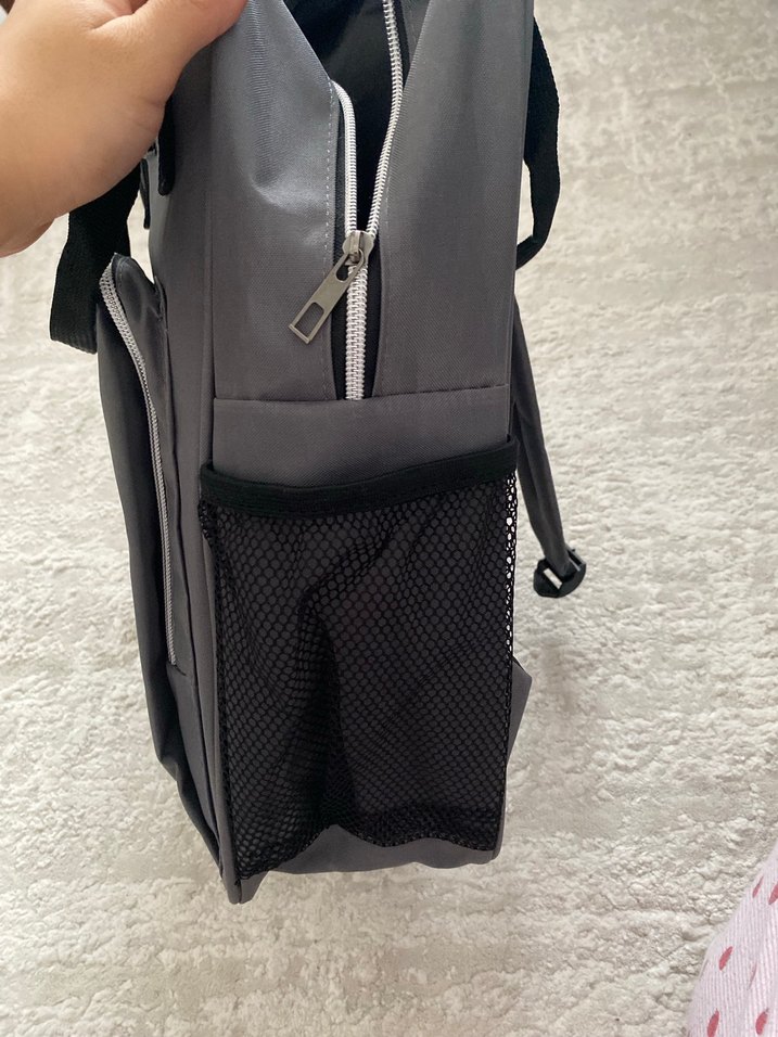 Gri Desensiz Bebek Çantası - Görsel 5