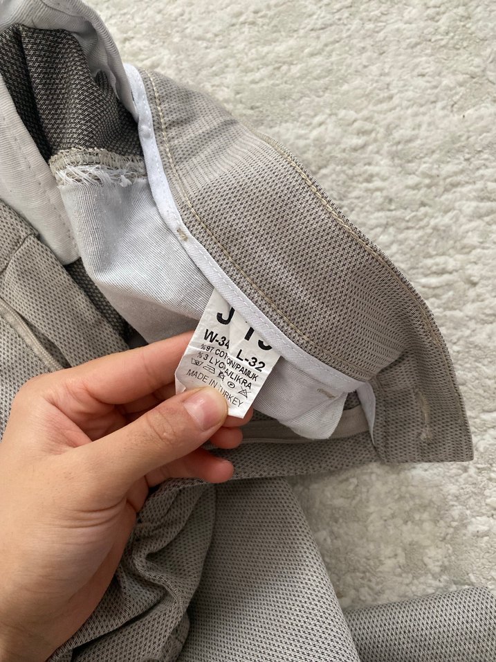 Gri Pamuklu Regular Fit Erkek Pantolon - Görsel 2