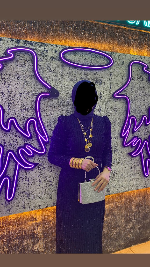 Simli parlak abiye elbise - Görsel 2