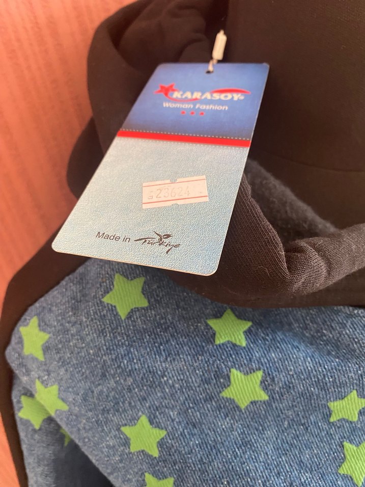 Nakışlı Kapüşonlu Kot Sweatshirt - Görsel 5