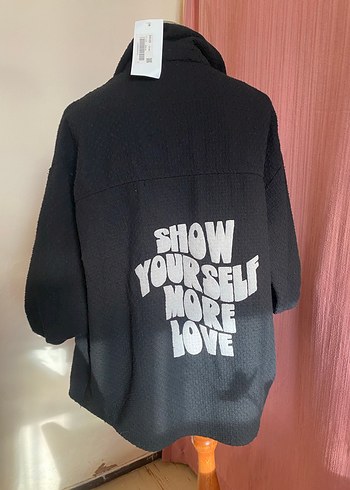 Siyah Düğmeli Rahat Kesim Kadın Ceket - Görsel 4