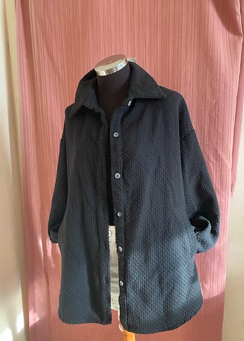 Siyah Düğmeli Rahat Kesim Kadın Ceket - Görsel 3