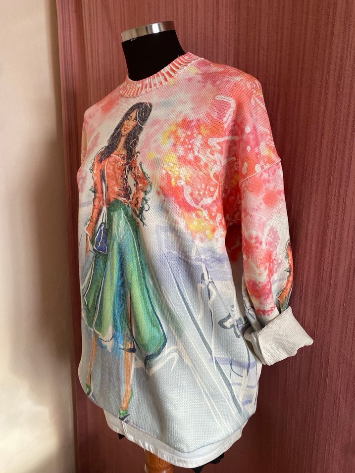 DİJİTAL BASKI TÜYLENMEZ KADIN TRİKO - Görsel 2