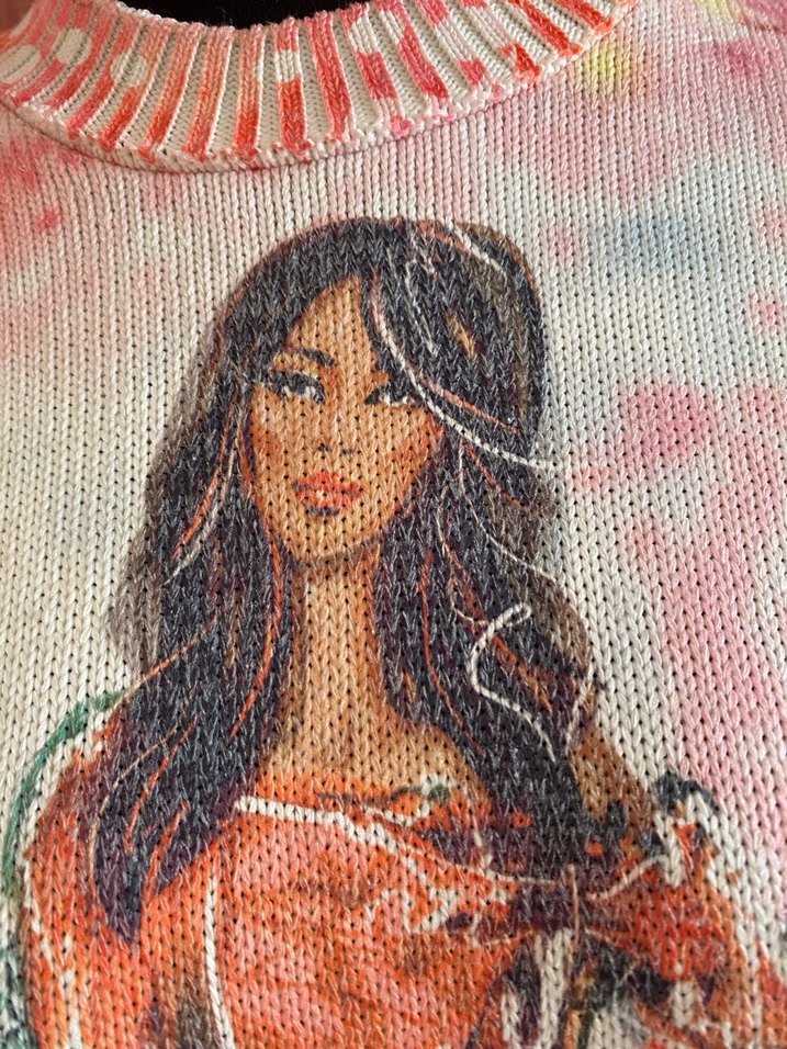 DİJİTAL BASKI TÜYLENMEZ KADIN TRİKO - Görsel 3