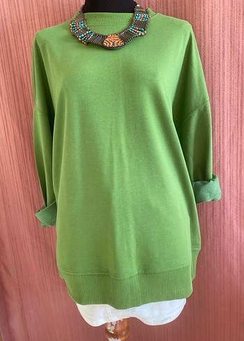 Yeşil Kadın Sweatshirt - Görsel 4