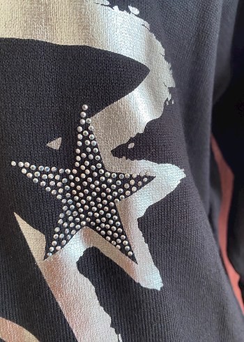 Siyah Pul Detaylı Kadın Triko - Görsel 3