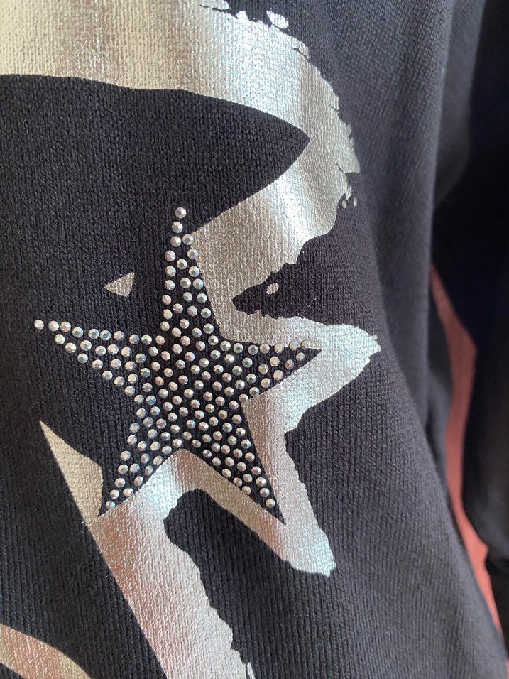 Siyah Pul Detaylı Kadın Triko - Görsel 3