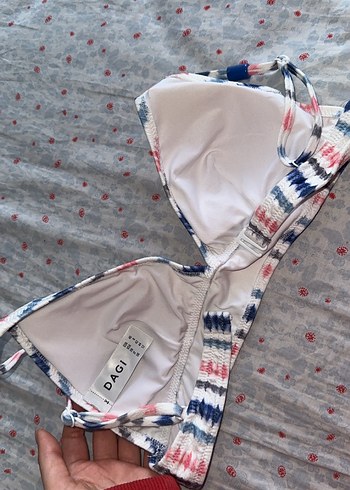 Bohem Çok Renkli Pilili İpli Bikini Üstü dagi marka - Görsel 2