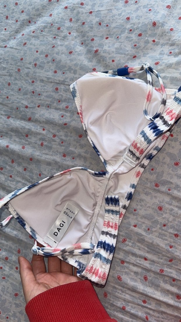 Bohem Çok Renkli Pilili İpli Bikini Üstü dagi marka - Görsel 2