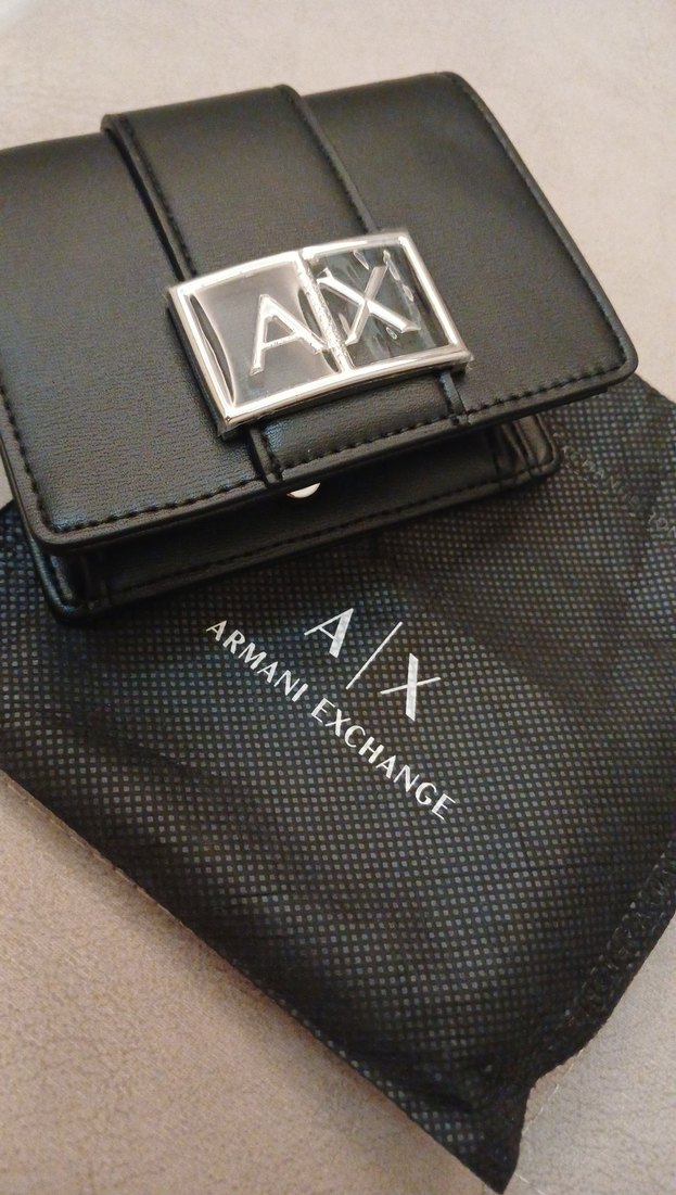 Armani Exchange Siyah Deri Kadın Cüzdan - Görsel 3
