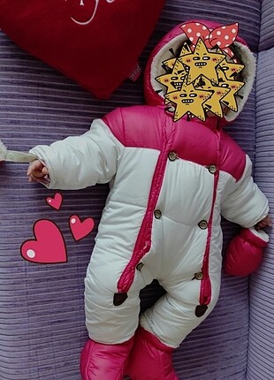 3-6 ay kışlık bebek montu.astronot bebek montu